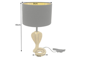 Luxury Modern Cobra <b>Table</b> <b>Lamp</b> Snake Design Diwali Decorative Bedside <b>Lamp</b> Tabletop Installation Gold-Tone <b>Base</b> Indian Exporte - Product Image 4
