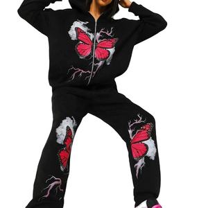 2025 nuevo diseño precio bajo poliéster chándal mujeres chándal trajes al por mayor deporte blanco chándal logotipo personalizado poliéster - Product Image 1