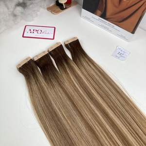 Venta al por mayor de calidad superior Balayage Color cinta normal extensiones de cabello humano recto cinta normal en extensiones de cabello humano - Product Image 4