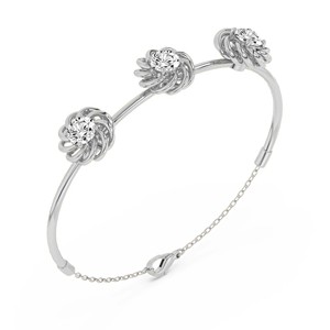 Bracelet ouvrable en or 14 carats avec diamant de laboratoire taille brillant ronde en spirale (1 carat) – Prix de gros Tw. Bijoux - Product Image 3