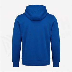 เสื้อฮู้ดซิปผู้ชายสีน้ำเงินทรงปกติ ผ้าฝ้ายเฟรนช์เทอร์รี่ สวมใส่สบาย พิมพ์ลายด้านหน้า เหมาะสำหรับใส่ในฤดูใบไม้ร่วง - Product Image 2