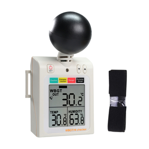 เครื่องวัดดัชนีความร้อนแบบ 2-in-1 WBGT + HI พร้อมตัววัดอุณหภูมิแบบ Wet Bulb Globe แสดงระดับอันตรายพร้อมสัญญาณเตือนเสียง - Product Image 1