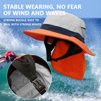 Chapeau de soleil anti-UV pour le surf, la pêche et les sports nautiques, séchage rapide, chapeau bob personnalisé avec sangle de menton et protection du cou