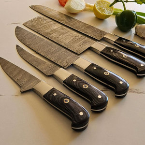 Ensemble de couteaux de cuisine en acier Damas de luxe, couteaux de chef de qualité professionnelle, design élégant et pur, outil de cuisine durable et longue durée - Product Image 4