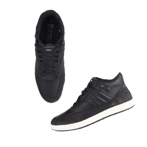 Chaussures de sport décontractées noires pour hommes, élégantes, à lacets, confortables pour la marche quotidienne, chaussures tendance. - Product Image 2