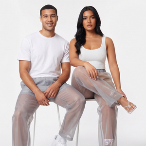 Pantalon transparent unisexe style décontracté sexy en maille fine, idéal pour le pyjama, l'été, séchage rapide, ou la natation - Product Image 4