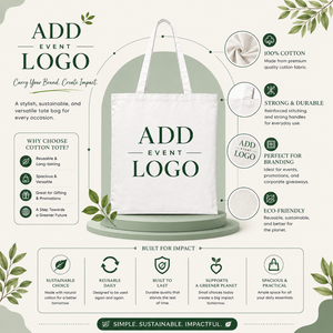 กระเป๋าผ้าแคนวาสพิมพ์ลายโลโก้ EcoDari ออกแบบตัวอักษรแฟชั่น พร้อมหูหิ้วผ้าแคนวาส  แบบสั่งทำพิเศษ ใช้ซ้ำได้ เป็นมิตรกับสิ่งแวดล้อม - Product Image 6