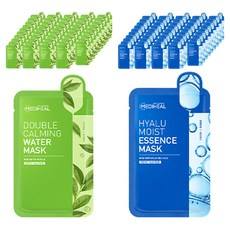 Masque hydratant pour le visage Mediheal Double Calming Water Mask + Hyaluronic Acid Moist Essence Mask, 20 feuilles, 5 lots en promotion - Product Image 1