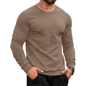 Camiseta Deportiva de Manga Larga para Hombre, Elástica, Acanalada, Estilo Raglán - Product Image 1