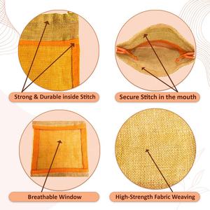 ถุงตาข่ายปอกระเจาพรีเมียมแบบมีเชือกผูก ขนาด 38*28 ซม. ใช้ซ้ำได้ รับน้ำหนักได้ 5 กก. ถุงเก็บของแบบรักษ์โลกสำหรับใส่ผักผลไม้และใช้ในตลาด - Product Image 3