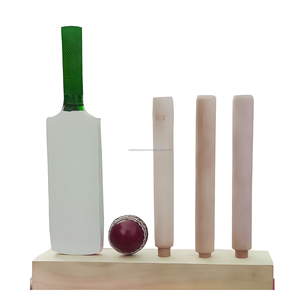 Organisateur de bureau en bois multi-compartiments, support pour stylos et téléphone en forme de wicket de cricket, accessoire de table en bois naturel, cadeau personnalisé - Product Image 5