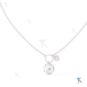 Collar con Colgante de Corazón y Ojo de Diamante Cultivado en Laboratorio, Oro Sólido de 14K y 18K, Joyería Fina para Mujer, Talismán de Protección, Venta al por Mayor - Product Image 2