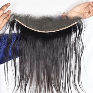 Extensiones de cabello sintético HD 13*4 con trama frontal india doble, color natural, para mujer, con ondas profundas, sin procesamiento, cabello humano sintético. - Product Image 5