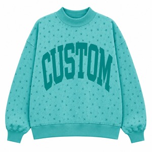 Sweat-shirt ample à col montant pour femme en molleton brossé doux, style urbain tendance, vente en gros - Product Image 6