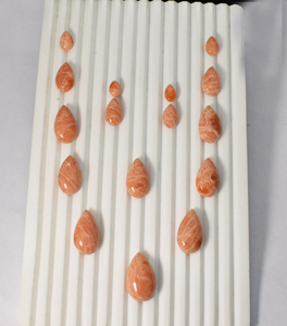 Cabujón de Calcita Naranja Natural con Base Plana para Envolver en Alambre, Colgante de Joyería, Suministros para Joyeros, Cabujones - Product Image 2