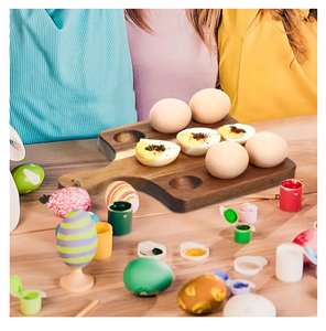Wooden <b>Egg</b> Slicer Tray 24 Slots For Deviled <b>Eggs</b> Serving Plate With Convenient Design With Wholesale Supplies - Product Image 3