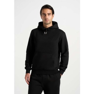 Sweat-shirt à capuche en molleton noir pour homme, coupe classique, couleur unie, avec poche, idéal pour l'automne - Product Image 6