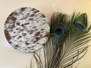 Nouveau Mini sous-verres en peau de vache véritable sous-verres en peau de vache assortis sous-verres en peau de vache décorations de fête faveurs de mariage décorations de mariage - Product Image 2