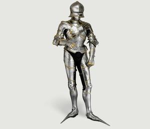 Armure complète en métal forgé à la main, fabriquée par un fabricant OEM, avec un design de guerrier médiéval, pour collectionneur et exposition. - Product Image 4