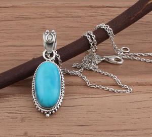 Collar Tibetano Vintage con Colgante de Plata de Ley 925 con Zirconia Engastada en Bisel, Joyería Artesanal Única de Estilo Boho, Regalo - Product Image 1