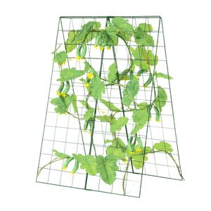 Treillis de jardin pliable en métal 46'' x 32'' pour plantes grimpantes (concombres), avec pinces de fixation, treillis surélevé pour clôtures et portails - Product Image 1