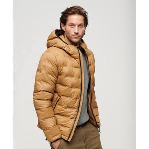 Veste matelassée pour hommes, manteau d'hiver matelassé chaud à capuche, veste matelassée légère et isolée, veste chaude d'hiver - Product Image 1