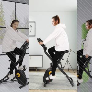 Cyclette Pieghevole Nera per Casa con Display LCD, Trasmissione a Catena, Resistenza Regolabile, in Acciaio e ABS per Uso Fitness, Include Kit di Attrezzi - Product Image 3