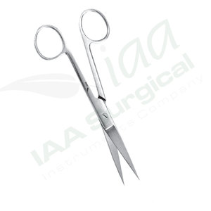 Ciseaux chirurgicaux courbés à lame tranchante et à pointe arrondie en acier inoxydable 10,5 cm, certifiés CE, instrument de chirurgie générale - Product Image 3