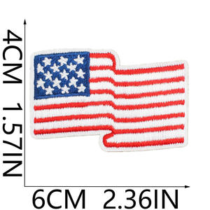 Patch brodé décoratif américain pour le Quatrième de Juillet, motif drapeau et torche du Jour de l'Indépendance, patch brodé pour sac, motif aigle - Product Image 4