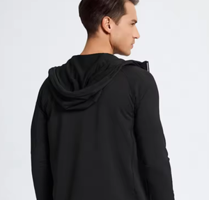 Ensemble de sport pour homme 2 pièces, veste et pantalon à séchage rapide, tenue de fitness à capuche pour une tenue active - Product Image 4