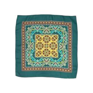 Pañuelo de bolsillo de lujo con estampado floral en color verde azulado |   Pañuelo de bolsillo de diseñador para hombre, accesorio de moda formal para bodas y fiestas, conjunto de ropa de boutique, regalo - Product Image 1
