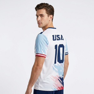 Maillot de football personnalisable à manches courtes pour homme 2026 avec logo, sublimation, protection UPF 50, séchage rapide, respirant, kit sportif avec OEM - Product Image 4