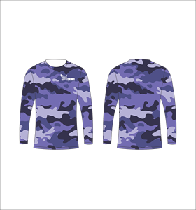 Camiseta Deportiva Sublimada de Manga Larga Personalizada con Estampado de Camuflaje, Transpirable, de Secado Rápido, para Uniformes Deportivos de Equipo - Product Image 1