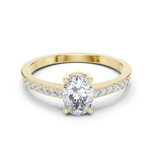 Purecarat Élégant Or Jaune Pavé Diamant Bague de Fiançailles Élégant Diamant Bagues Collection - Product Image 3