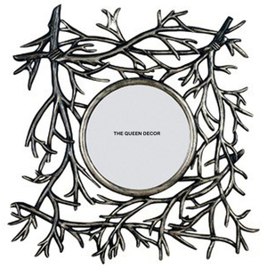 Juego de Espejos de Pared con Textura Orgánica para Decoración del Hogar de Lujo, Espejos con Marco de Aluminio de Forma Irregular Hechos a Mano - Product Image 2