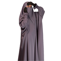 Abaya de prière pour femmes musulmanes, style Nida, respirante, légère, automne/printemps, longue, à manches longues, avec volants, pour l'Aïd et les fêtes