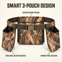 Ceinture de chasse au faisan camouflage en Oxford 600D réglable avec plusieurs poches et porte-cartouches pour la chasse aux oiseaux