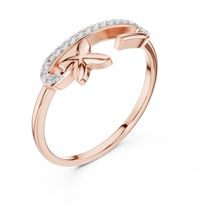 Ensemble de bagues pour femme en diamant de laboratoire abordable, or rose 18 carats plaqué rhodium, certifié, pour fiançailles, mariage, cadeaux et événements élégants - Product Image 1