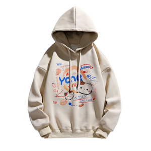 Sweat-shirts à capuche en polaire personnalisés pour femmes, décontractés, amples, épais, pour l'hiver, ensemble de survêtement assorti avec pantalon de jogging - Product Image 6