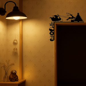 Adesivi Murali Natalizi Rimovibili CIFbuy a Forma di Slitta, Decorazioni per la Casa per le Feste, Adesivi per TikTok e Servizio di Ritiro Temu - Product Image 3