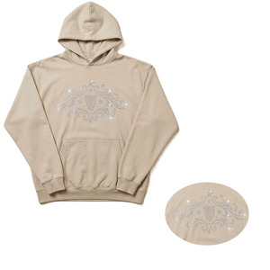 เสื้อฮู้ดดี้ผู้ชายประดับเพชรหรูหรา ผ้าฝ้ายฟลีซหนานุ่ม สตรีทแวร์ สกรีนโลโก้ได้ ทรงปกติ คุณภาพสูง ขายส่ง - Product Image 4