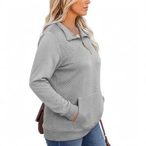 Sweat-shirt à capuche zippé pour homme et femme, 100% coton respirant, doublé, avec poche kangourou, sweat-shirt matelassé pour femme - Product Image 4