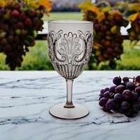 EL AG-017 Verres à vin classiques en acrylique transparent de 14 oz, sans BPA et incassables, pour les fêtes