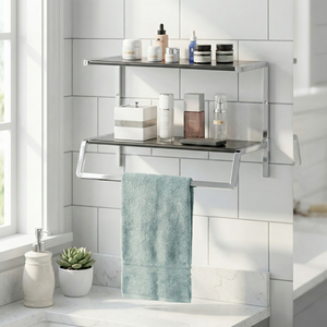 Estantes de Esquina para Baño Modernos, Duraderos, de Metal, Rectangulares, para Montar en la Pared, Almacenamiento para el Hogar, Producto de Taiwán-MIT, Venta al Por Mayor - Product Image 1