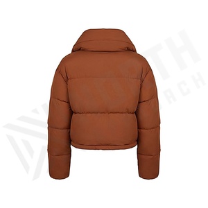 Chaqueta Acolchada Echo Mountain para Mujer, Chaqueta Corta con Cuello Acolchado, Cierre de Cremallera Frontal, Resistente al Viento, Ropa de Invierno - Product Image 2