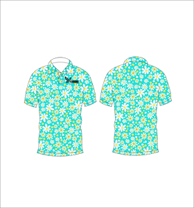 Polo pour homme à imprimé floral tropical, manches courtes, décontracté, été, golf, léger, col classique, chemise tendance - Product Image 1