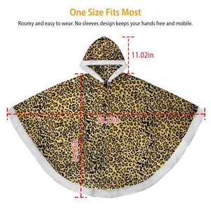 เสื้อคลุมฮู้ดแบบมีซับในนุ่มสบาย พร้อมหมวก กระเป๋า 2 ช่อง และกระดุม ผ้าคลุมไหล่แบบพอนโช - Product Image 5