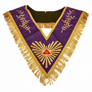 Collar Morado Immediate Past Master. Faja de ceremonia bordada a máquina Fringe Memphis-Misraïm Rite (ORUMM) para la Ceremonia de la Logia Azul - Product Image 5
