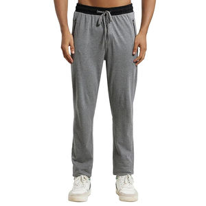 Pantalon de jogging réfléchissant pour homme – Survêtement décontracté coupe ajustée avec revers élastiques – Sécurité nocturne – Style streetwear - Product Image 1