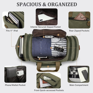 Durable Polyester Eco-Friendly Duffle Bag <b>Travel</b> Gym Sports <b>Holdall</b> Large Capacity Weekend Carrying Luggage Workout Storage - Product Image 4